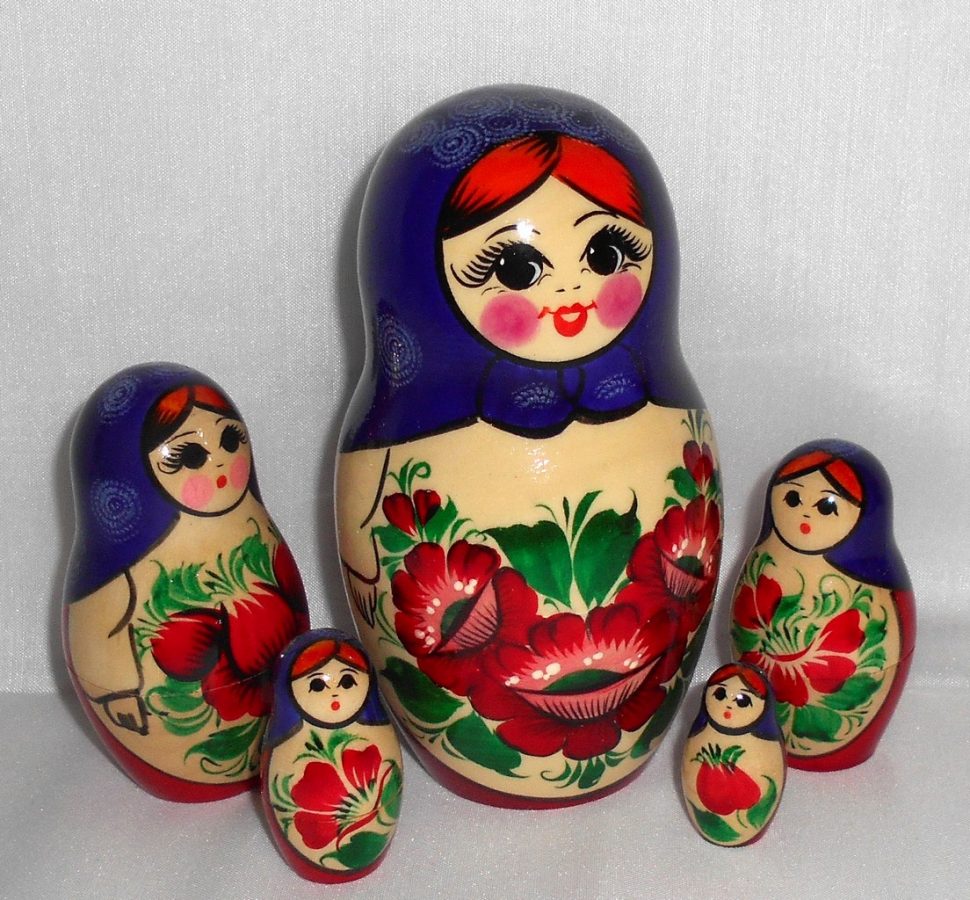 Kirov PURPLE Scarf 10-set Babushka Matryoshka Nesting Doll Babooshki ...