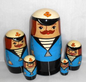 Sailors Babushka small Babushka Matryoshka nesting Doll Babooshki Babushkas Babushka Matryoshka nesting Doll Babooshki Babushkas