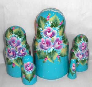 Princess in national costume with apple Bell shape nesting Doll Babooshki s