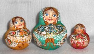 Wedding Musicians in lace purple dress 10-set nesting Doll Babooshki s