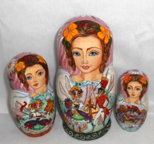 The fly Tsokotukha fairy tale nesting Doll Babooshki s