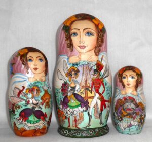 The fly Tsokotukha fairy tale nesting Doll Babooshki s
