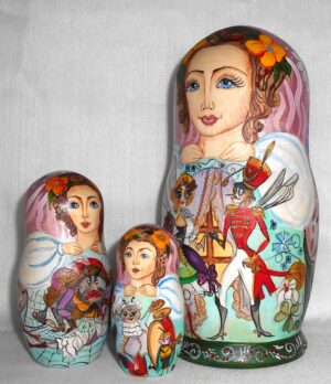 The fly Tsokotukha fairy tale nesting Doll Babooshki s