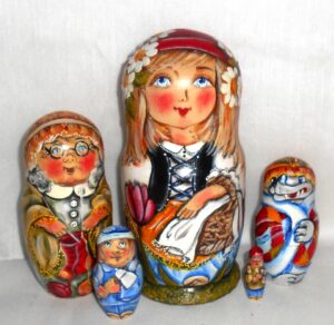 Red Riding Hood Babushka Matryoshka nesting Doll Babooshki Babushkas