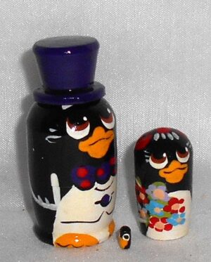 MINI Penguin in blue hat mini 5-set TINY