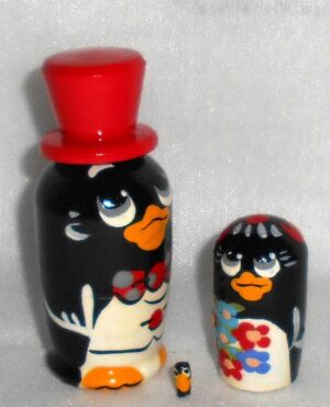 MINI Penguin in red hat mini 5-set TINY