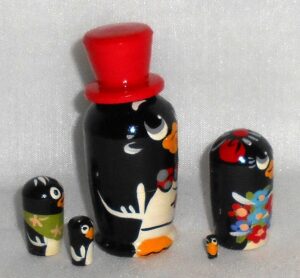 MINI Penguin in red hat mini 5-set TINY