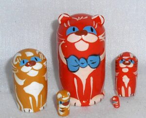 MINI Ginger cat mini 5-set Babushka  TINY