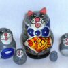 MINI Cat Fisherman mini 5-set Babushka  TINY