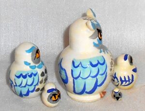 MINI White owl mini 5-set TINY