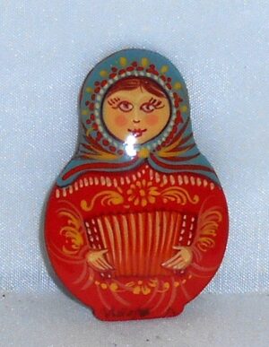Katya with harmonica red dress Brooch - 4
