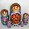 Frosya in blue dress Babushka Matryoshka nesting Doll Babooshki Babushkas