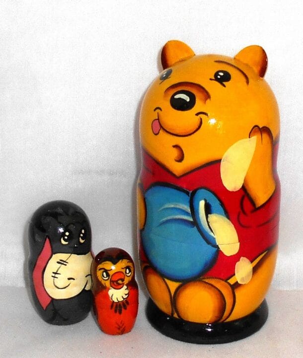 Winnie The Pooh Characters Babushka Matryoshka Nesting Doll Babooshki ...