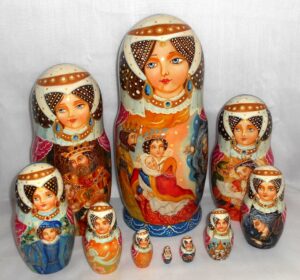 Sleeping Beauty 10-set Huge Babushka Matryoshka nesting Doll Babooshki Babushkas