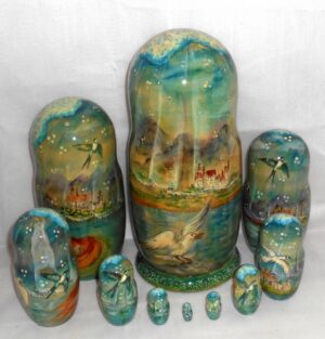 Mermaid 10-set Huge nesting Doll Babooshki s
