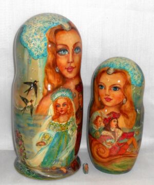 Mermaid 10-set Huge nesting Doll Babooshki s