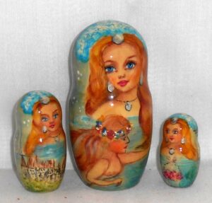 Mermaid 10-set Huge nesting Doll Babooshki s