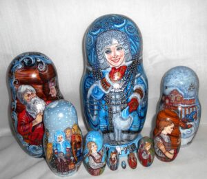 Snow Maiden 10-set huge Babushka Matryoshka nesting Doll Babooshki Babushkas