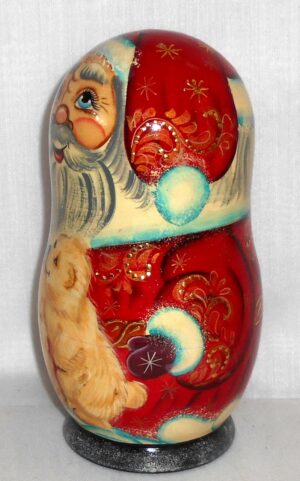 Santa and polar bears decor box large nesting Doll Babooshki s