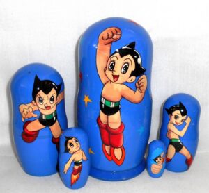 Astro Boy Babushka Matryoshka nesting Doll  Babooshki Babushkas