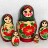 Kirov green scarf 5-set nesting Doll Babooshki s Classic Village Traditional