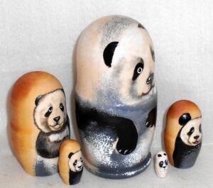 Funny Panda small nesting Doll Babooshki s