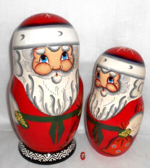 Huge Santa with Xmas sack 10-set nesting Doll Babooshki s