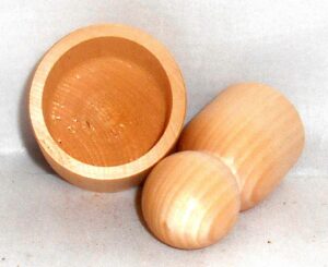 10 x Blank DIY peg with pod CUP  raw plain unpainted Unfinished Montessori blank - 2