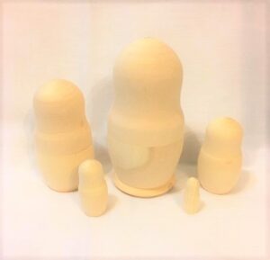 Blank DIY 5-set Medium 15cm long neck raw plain