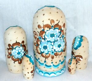 Vera in tiel dress 5 set nesting Doll Babooshki s