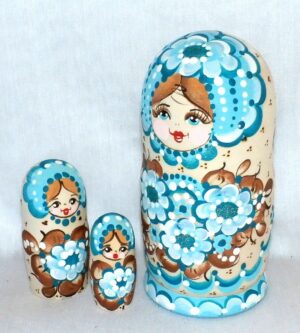 Vera in tiel dress 5 set nesting Doll Babooshki s