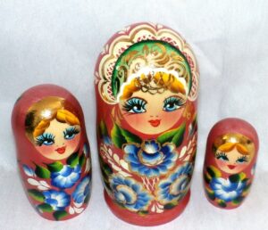 Vera in pink dress nesting Doll Babooshki s