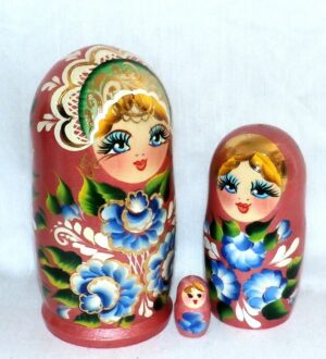 Vera in pink dress nesting Doll Babooshki s