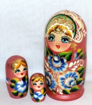 Vera in pink dress nesting Doll Babooshki s