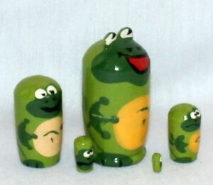 MINI Green funny frog mini 5-set TINY