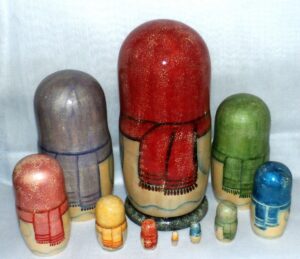 Snowman family huge 10-set nesting Doll Babooshki s