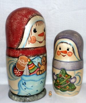 Snowman family huge 10-set nesting Doll Babooshki s
