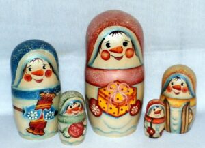 Snowman family huge 10-set nesting Doll Babooshki s