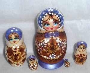 Annie Violet Babushka Matryoshka nesting Doll Babooshki Babushkas
