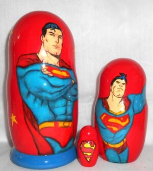 Superman on red nesting Doll Babooshki s
