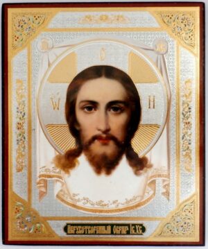 Jesus the Savior 11.5x13.5 cm on plank  Height 13.5cm x Length 11cm