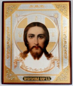 Jesus the Savior 11.5×13.5 cm on plank  Height 13.5cm x Length 11cm - 2