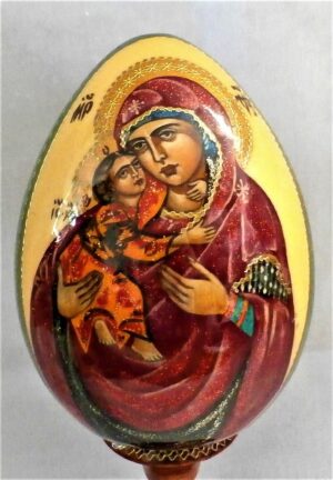 Our Lady of Vladimir Egg with stand XLarge