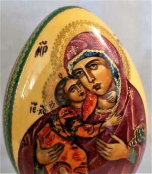 Our Lady of Vladimir Egg with stand XLarge - 6