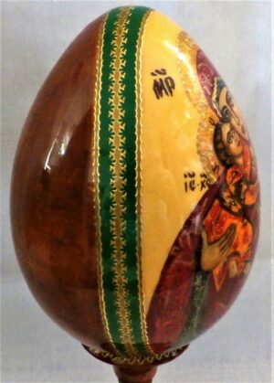 Our Lady of Vladimir Egg with stand XLarge - 7
