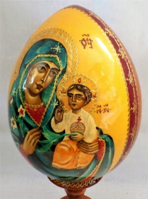 Our Lady Unfading Colour Egg with stand XLarge - 5