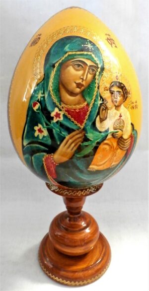 Our Lady Unfading Colour Egg with stand XLarge - 2