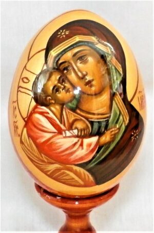 Our Lady of Kazan Egg with stand small