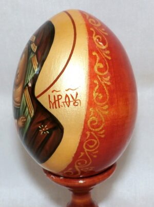 Our Lady of Kazan Egg with stand small - 4