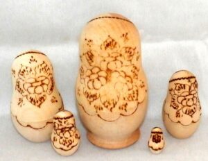 DIY 5-set with small doll CLR nesting Doll Babooshki s raw plain unpainted Unfinished Montessori blank